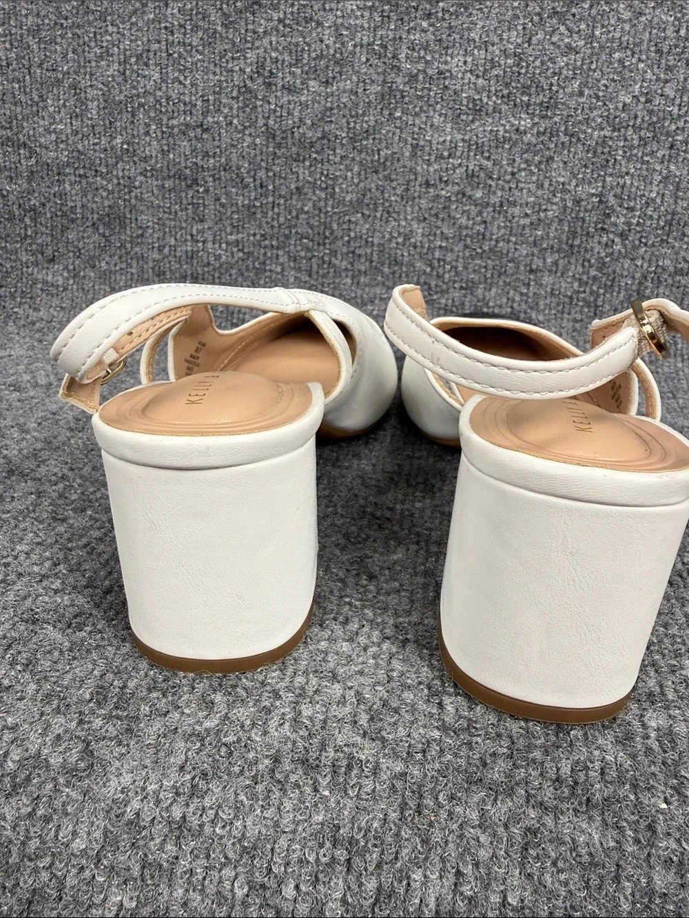 Kelly & Katie Two-Tone Slingback Pumps in White and Black Size 8M